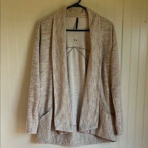 Cozy Beige Open Front Cardigan